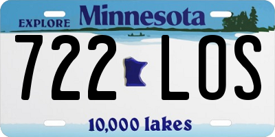 MN license plate 722LOS