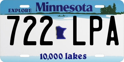 MN license plate 722LPA