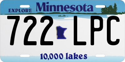 MN license plate 722LPC