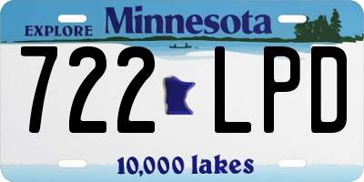MN license plate 722LPD