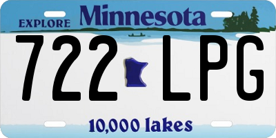 MN license plate 722LPG