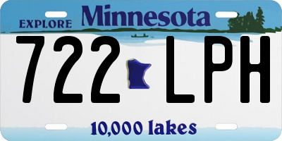 MN license plate 722LPH