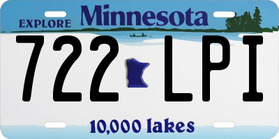 MN license plate 722LPI