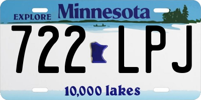 MN license plate 722LPJ