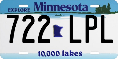 MN license plate 722LPL