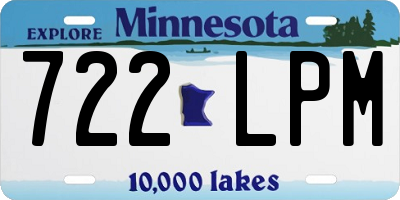 MN license plate 722LPM