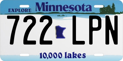 MN license plate 722LPN