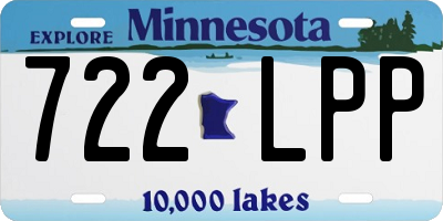MN license plate 722LPP