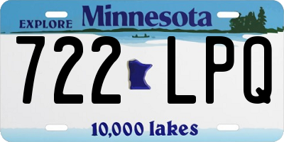 MN license plate 722LPQ