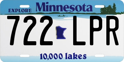 MN license plate 722LPR