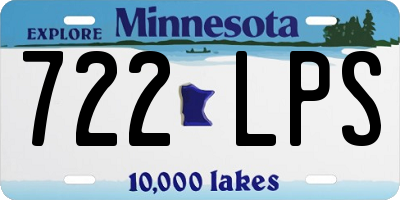 MN license plate 722LPS