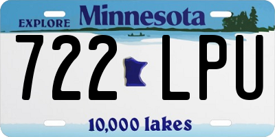MN license plate 722LPU