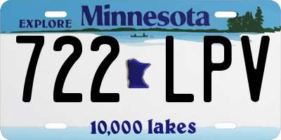 MN license plate 722LPV
