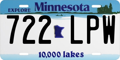 MN license plate 722LPW