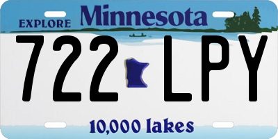 MN license plate 722LPY
