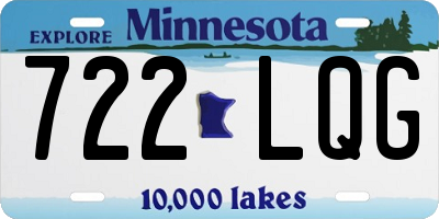 MN license plate 722LQG