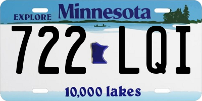 MN license plate 722LQI