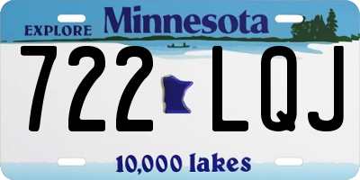 MN license plate 722LQJ