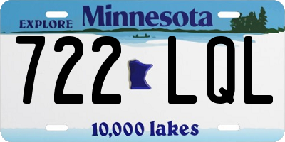 MN license plate 722LQL