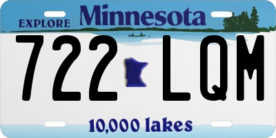 MN license plate 722LQM