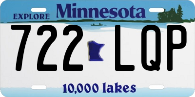 MN license plate 722LQP