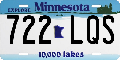 MN license plate 722LQS
