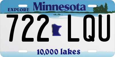 MN license plate 722LQU