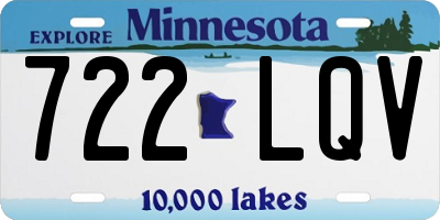 MN license plate 722LQV