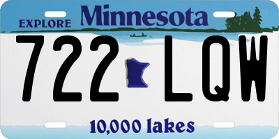 MN license plate 722LQW