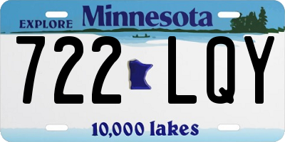 MN license plate 722LQY