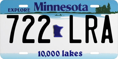 MN license plate 722LRA