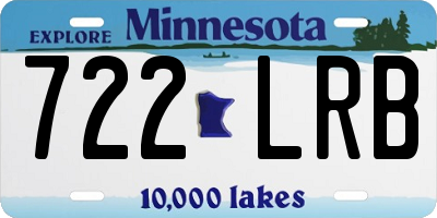 MN license plate 722LRB