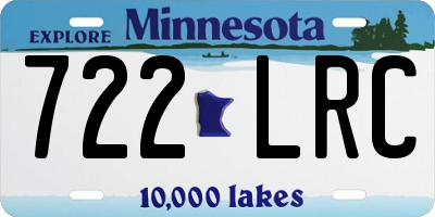 MN license plate 722LRC