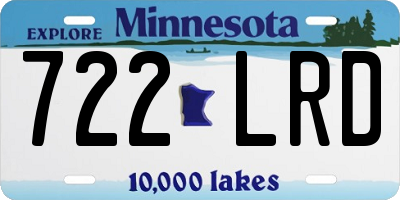MN license plate 722LRD