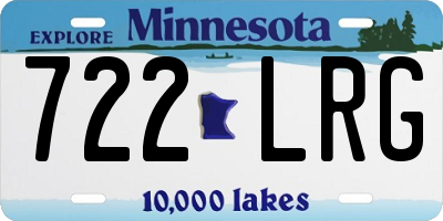 MN license plate 722LRG