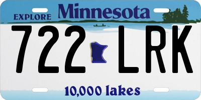MN license plate 722LRK
