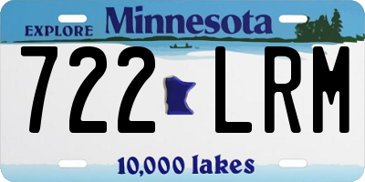 MN license plate 722LRM