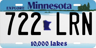 MN license plate 722LRN
