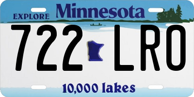 MN license plate 722LRO