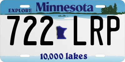 MN license plate 722LRP