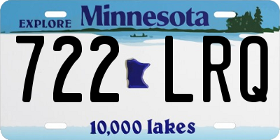 MN license plate 722LRQ