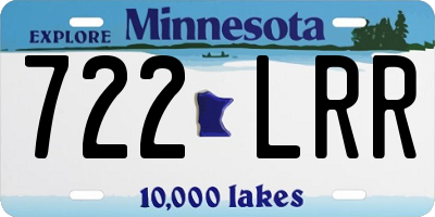 MN license plate 722LRR