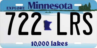 MN license plate 722LRS