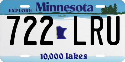 MN license plate 722LRU