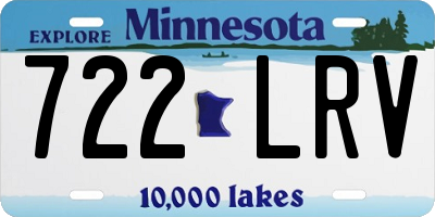 MN license plate 722LRV