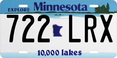 MN license plate 722LRX