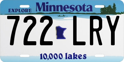 MN license plate 722LRY