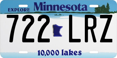 MN license plate 722LRZ