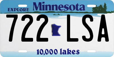 MN license plate 722LSA