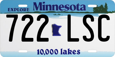 MN license plate 722LSC